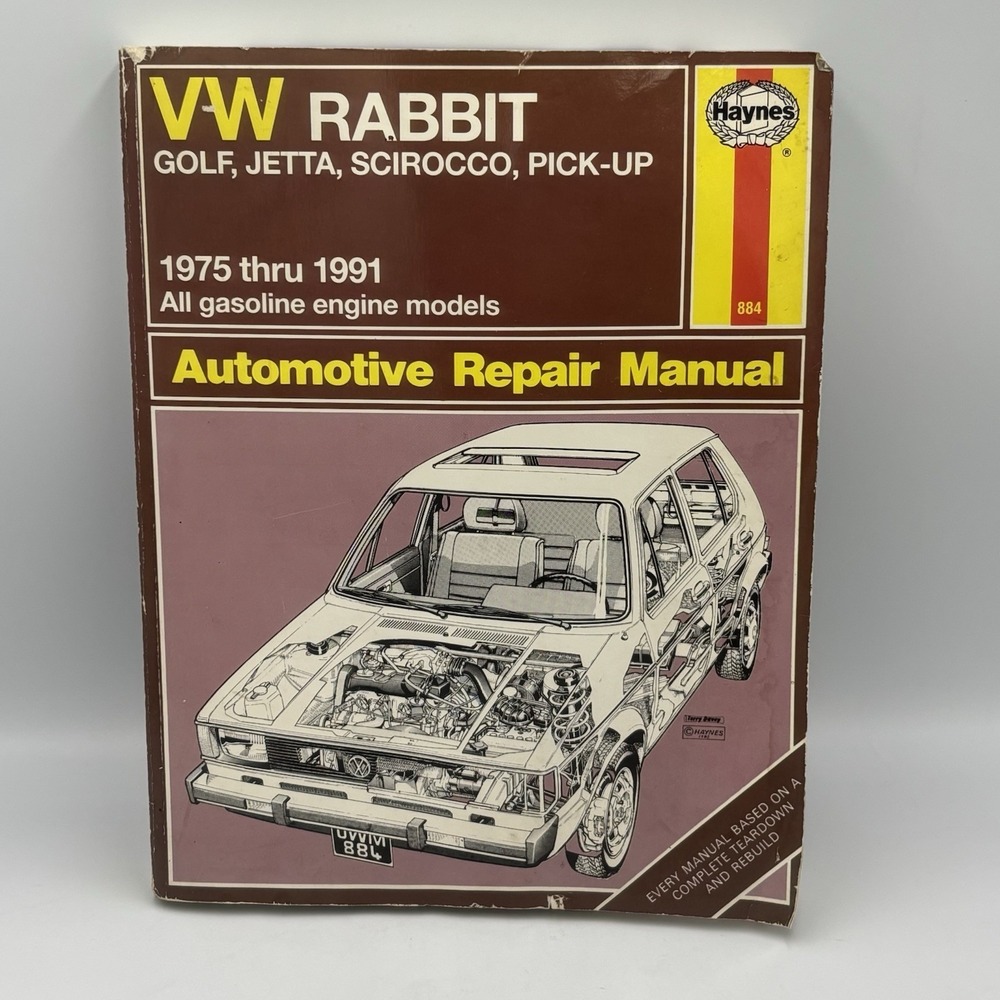Haynes 884 Repair Manual‎ VW Rabbit Golf Jetta Scirocco Pick-up 1975-1992